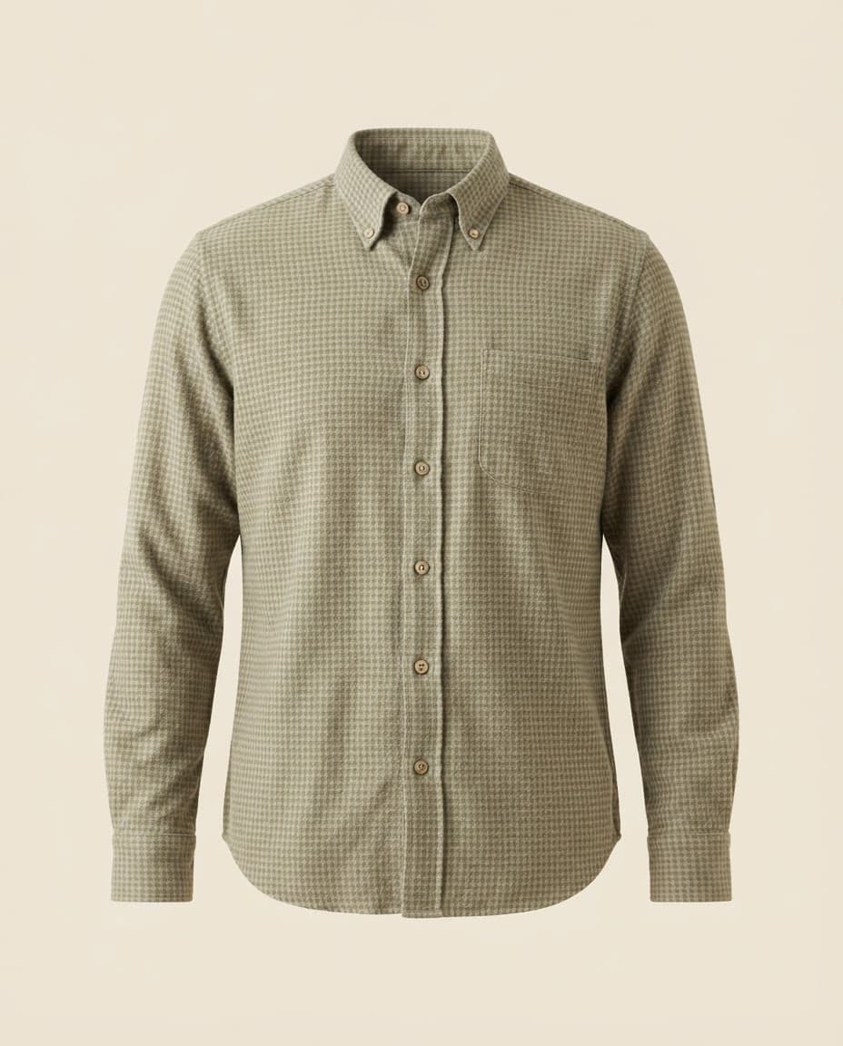 The Olive Check in Olive / Ecru